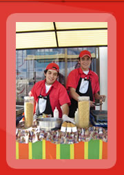 Maquinas de alimentos, perros calientes, hamburguesas y bebidas para eventos.