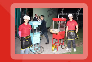 Maquinas de alimentos, perros calientes, hamburguesas y bebidas para eventos.
