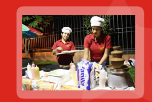 Maquinas de alimentos, perros calientes, hamburguesas y bebidas para eventos.