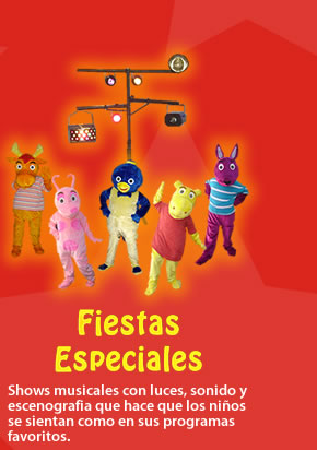 Fiestas infantiles, decoracion, alimentos y bebidas,personajes, titeres gigantes, payasos y magos.