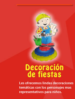 Fiestas infantiles, decoracion, alimentos y bebidas,personajes, titeres gigantes, payasos y magos.