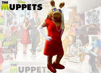 Muppets Peggy personajes en cumpleaños infantiles