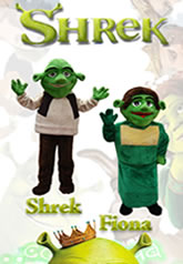 Personajes Shrek y Fiona para Cumpleaños infantiles