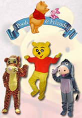 Personajes Winnie Pooh, Tigger e Igor en Fiestas infantiles