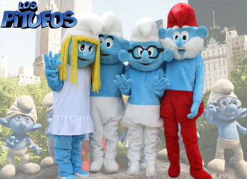 Pitufos personajes para fiestas y eventos infantiles